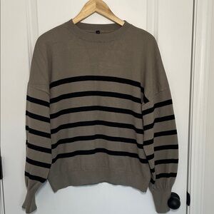 Women’s Striped Sweater Black/Brown L